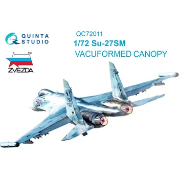 Plastikový model Quinta studio 1/72 Vacu canopy for Su-27SM (ZVE)