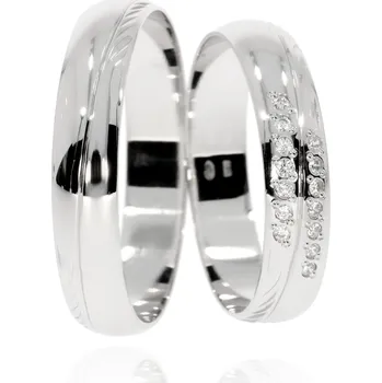 Prsten Zlatnictví Helios Zlaté snubní prsteny L-119 Kameny: Se Zirkony