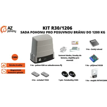Pohon brány KIT R30/1206 - sada pohonu pro posuvnou bránu do 1200 kg
