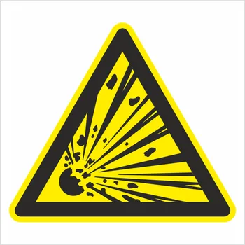 Nebezpečné výbušné látky ISO 7010 samolepící vinylová fólie 50 mm aršík 12 ks