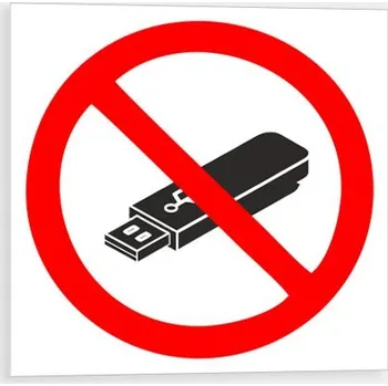 Zákaz používání přenosných nahrávacích zařízení Samolepka 92 x 92 mm tl. 0.1 mm - Kód: 15425