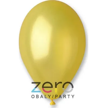 Balónek Balónky nafukovací pr. 26 cm, 20 ks (metal) - žluté