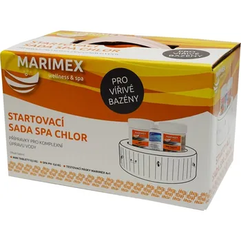 Marimex Spa Chlor Mini, 500 g + Spa pH 600 g + testovací pásky Marimex 4v1