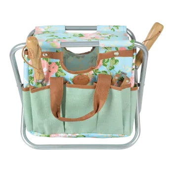 Stolička Esschert Design Zahradní stolička růže 40 x 27,3 cm modrá