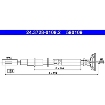 Spojka Tažné lanko, ovládání spojky ATE 24.3728-0109.2