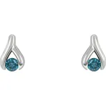 Jemné náušnice s modrými diamanty Fox