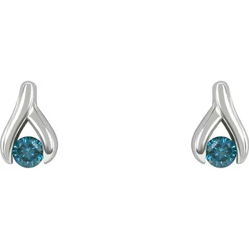 Šperk Jemné náušnice s modrými diamanty Fox