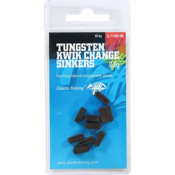 10ks - Rychlovýměnné Zátěže Giants Fishing Tungsten Kwik Change Sinkers Hmotnost 0,8gr