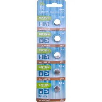 Článková baterie baterie alkalické, 5ks, 1,5V (LR44)