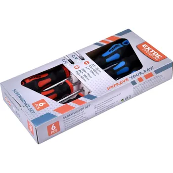 Ruční nářadí šroubováky sada 6ks, 3x(-),3x(PH), CrV