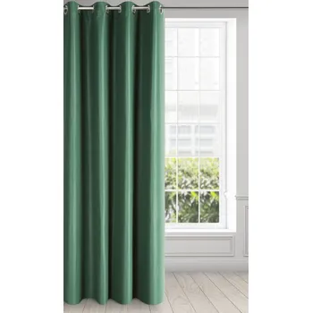 Závěs Dekorační závěs s kroužky ARNIKA zelená s leskem 140x250 cm (cena za 1 kus) MyBestHome