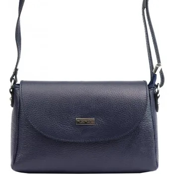 Kabelka Kožená kabelka MiaMore 01-018 DOLLARO - námořnická modrá