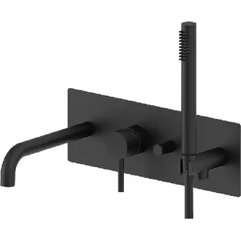 Vodovodní baterie Paffoni Light - Vanová baterie pod omítku, s přislušenstvím a tělesem, matná černá LIG001NO