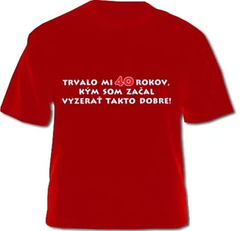 Pánské tričko KupMa Tričko k 40 pro muže SK červené XXL