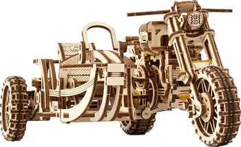 3D puzzle Ugears 3D Motorka s vozíkem
