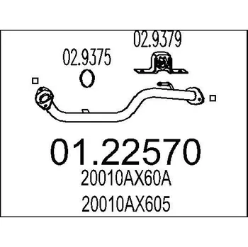 Výfuková trubka Výfuková trubka MTS 01.22570