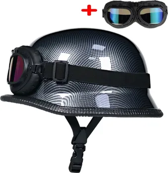 Helma na motorku Awina AJ0817B karbonová + brýle