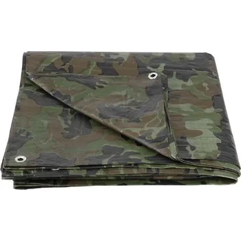 Krycí plachta Plachta Tarpaulin Khaki 8x12m, 80 g / m, oliva / kamufláž