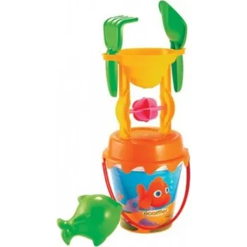 Hračka na písek Ecoiffier Kyblíček Oceán set s mlýnkem, 14 cm