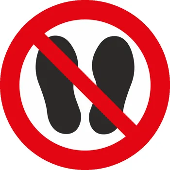 Zákaz vstupu do oblasti ISO 7010 samolepící vinylová fólie 100 x 100 mm