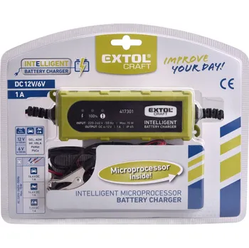 Auto-moto baterie autonabíječka 5stupňová, řízená mikroprocesorem, 6/12V, 1A