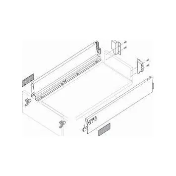 Nábytkové kování Kompletní set Antaro M, bílá,čelo na vrut,500 mm