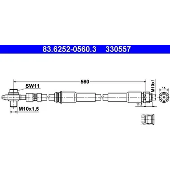 Brzdová hadice Brzdová hadice ATE 83.6252-0560.3