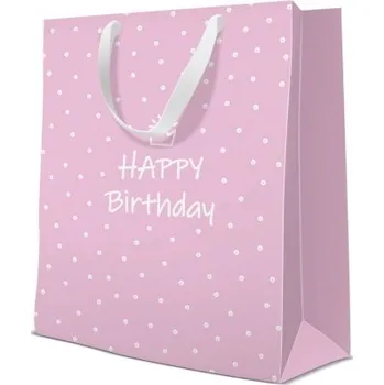 Dárková taška Dárková taška Happy Birthday růžová