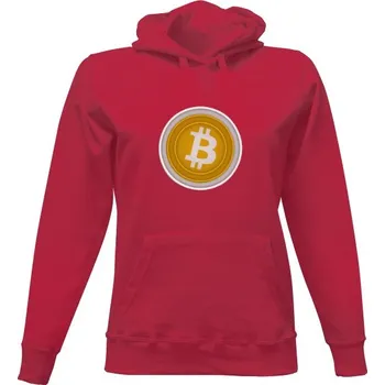 Dámská mikina Dámská mikina s kapucí s potiskem BTC coin dámská mikina2 dámské