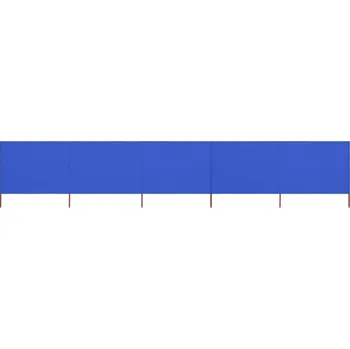 zahradní zástěna vidaXL 5dílná zástěna proti větru azurově modrá 600 x 80 cm