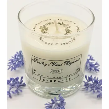 Svíčka Přírodní vonná svíčka sójová -Levandule