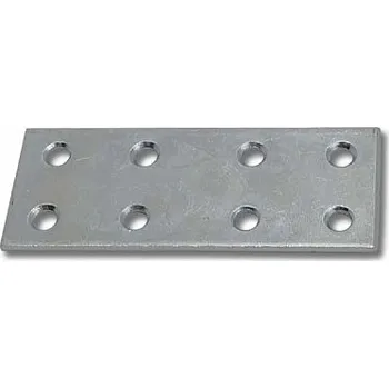 Tesařské kování Spojovací plech dvojitý 80x30x2 mm BZn (Plochý konektor, spojovací plech, deska)
