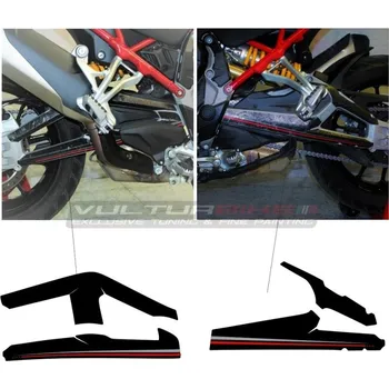 Polep vozidla VULTURBIKE Itálie Sada polepů kyvné vidlice VULTURBIKE pro Ducati Multistrada V4/S design FORGED CARBON