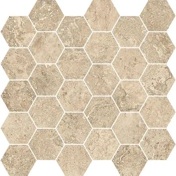 Obklad Thermae Esagona Caramel - dlaždice mozaika 30x31,5 béžová TRM336N