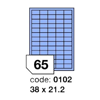 Samolepící etiketa Samolepící etikety Rayfilm Office 38x21,2 mm 100 archů, matně modrá, R0123.0102