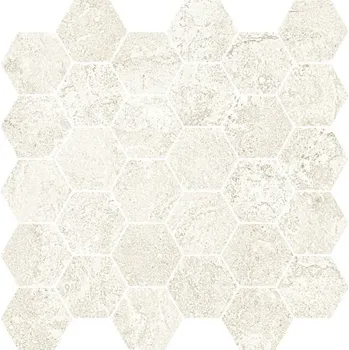 Obklad Thermae Esagona Milk - dlaždice mozaika 30x31,5 bílá TRM886N