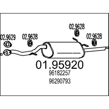 Tlumič výfuku Zadní tlumič výfuku MTS 01.95920