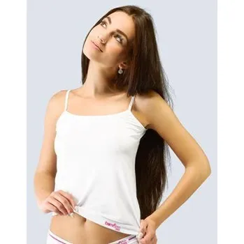 Dámská košilka Gina 08019P bílá+višňová S/M