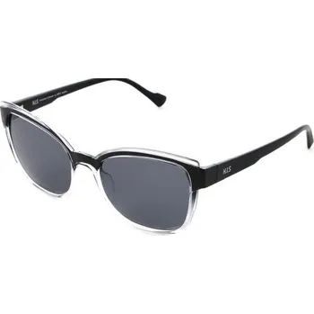 Sluneční brýle HIS 28111 černá lesk čirá, čočka šedá polarizovaná 3