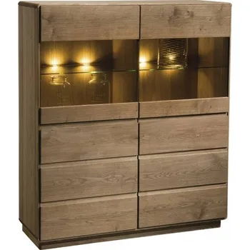 Šatní skříň Dubová vitrína ATLANTA 48 dub pálený DÁREK ZDARMA Barevné provedení: Dub pálený