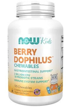 Now Foods BerryDophilus Kids 120 žvýkacích pastilek