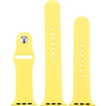 VSECHNONAMOBIL 24923 RUBBER řemínek Apple Watch Ultra 1 / 2 / 3 (49mm) / 9 / 8 / 7 (45mm) / 6 / SE / 5/4 (44 mm) / 3/2/1 (42 mm) žlutý