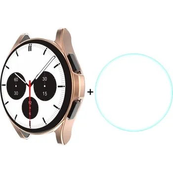 Příslušenství k chytrým hodinkám ENKAY 34011 ENKAY Obal s tvrzeným sklem pro Samsung Galaxy Watch 4 Classic 46mm ROSE GOLD
