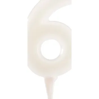 Dortová svíčka Svíčka dortová číslo 6 fluorescentní 6 cm