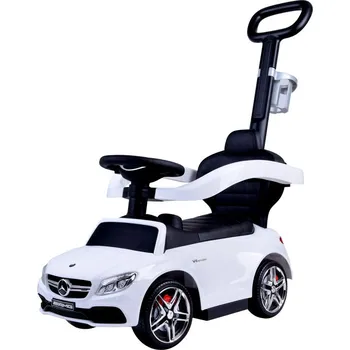 Odrážedlo HračkyZaDobréKačky Odrážedlo Mercedes-Benz s vodící tyčí bílé