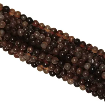 Korálek Achát hnědý 10mm šňůra