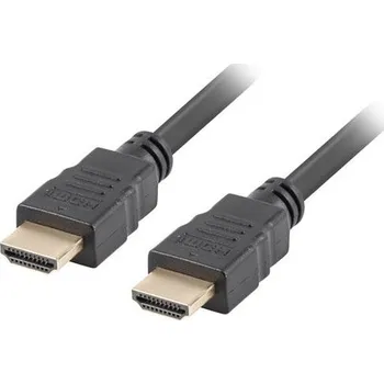 Video kabel LANBERG High Speed HDMI 1.4 + Ethernet kabel, 4K@30Hz, CCS, M/M, délka 1m, černý, zlacené konektory CA-HDMI-11CC-0010-BK