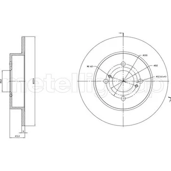 Brzdový kotouč Brzdový kotouč METELLI 23-1758C