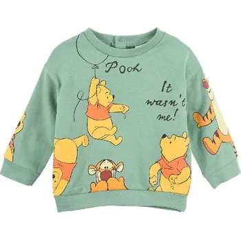 Chlapecká mikina Světle zelená kojenecká mikina Winnie the Pooh Velikost: 67
