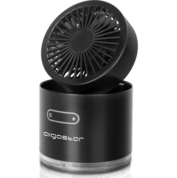 Domácí ventilátor Aigostar Bezdrátový mini stolní ventilátor se zvlhčovačem černý
